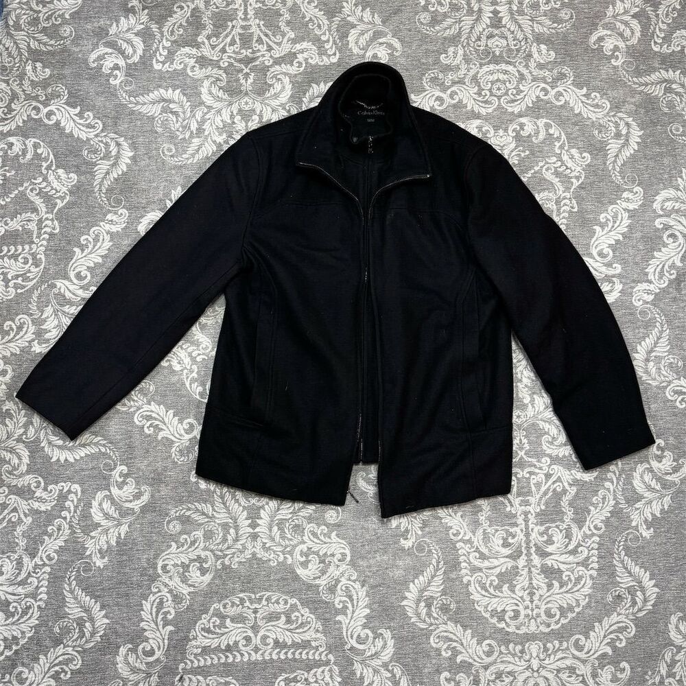 Calvin Klein Men's Black Overcoat Size M Casual Fall Jacket